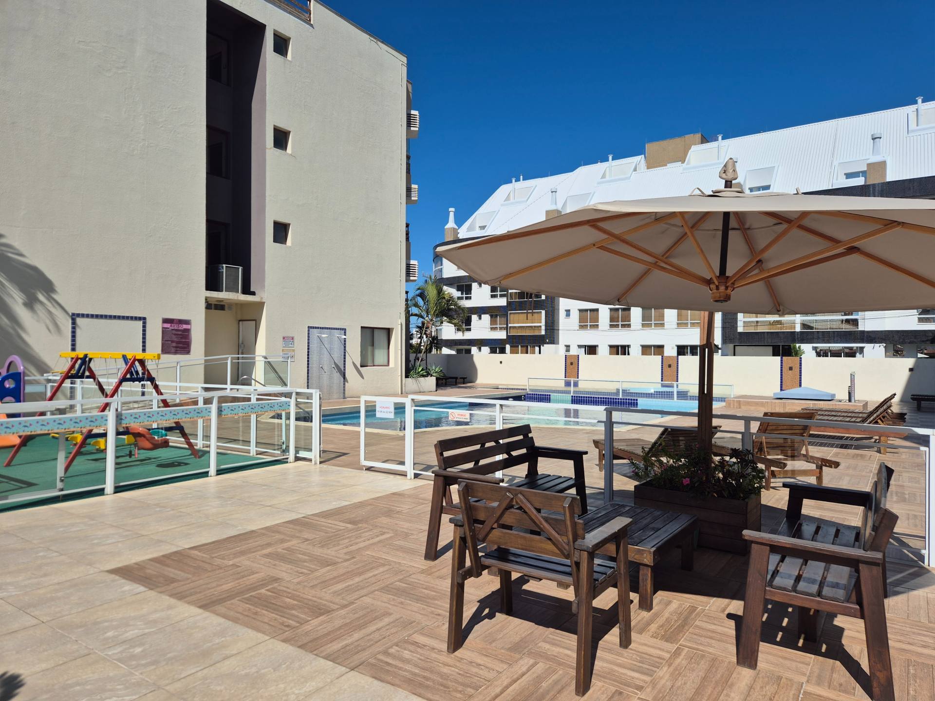 Outdoor pool area
